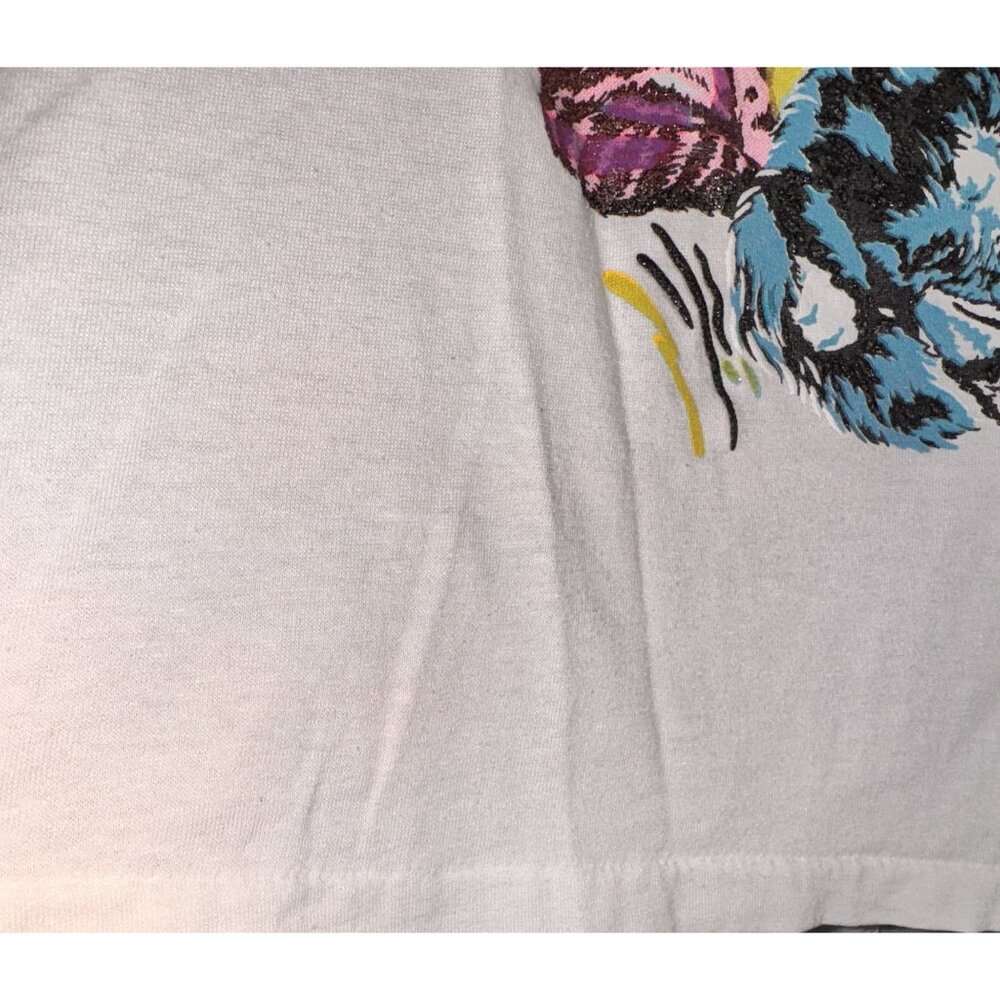 Vintage XXL Oversized all over Cat print single stitch graphic tee - Picture 8 of 10